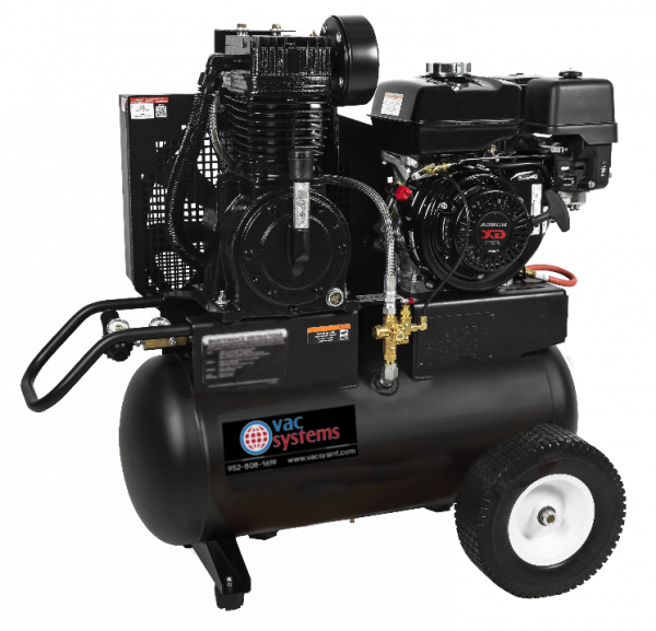 The air compressor we use for our air duct cleaning tools.
