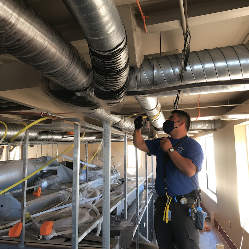 Our Las Vegas AC vent cleaning service is being done at a local casino.